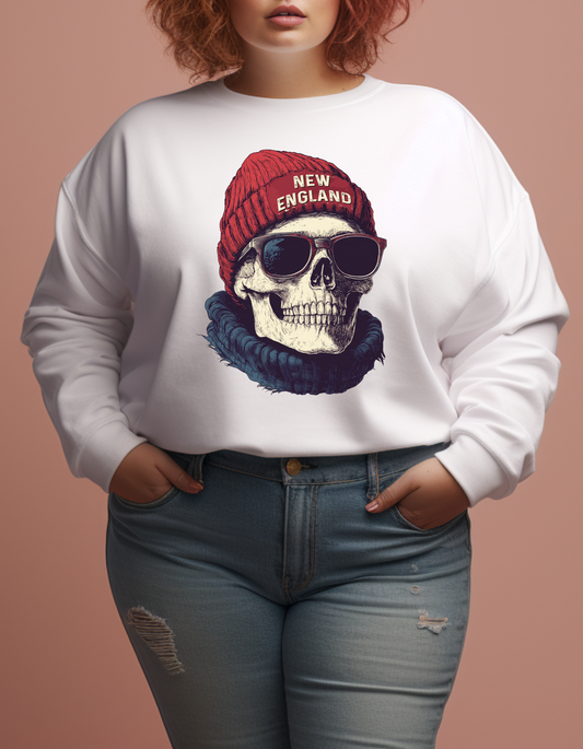 Patriots Fan Football Sweatshirt | Funny Game Day New England Fans | Cozy Unisex Gift for Tailgating Season | NE Spirit Animal