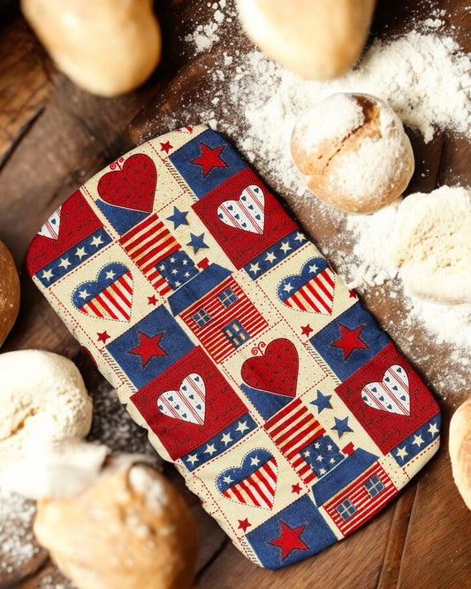 Reusable Stars & Stripes Loaf Pan Cover