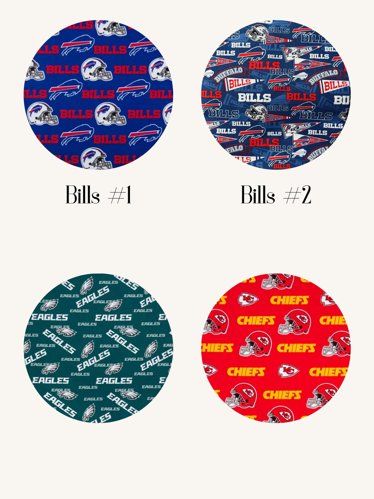 NFL Football Hair Scrunchie Buffalo Bills Hair Accessories