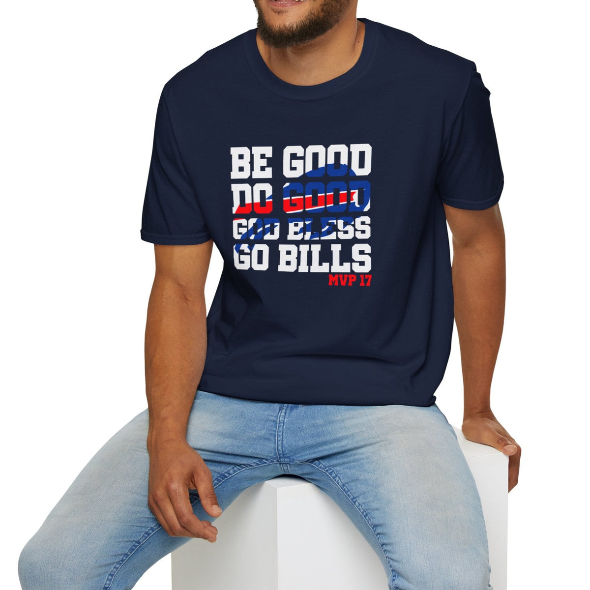 Be Good Do Good Unisex Softstyle T-Shirt | Buffalo Football | Buffalo Football Fan | Buffalo Football Colors Tee | Buffalo Fan Apparel