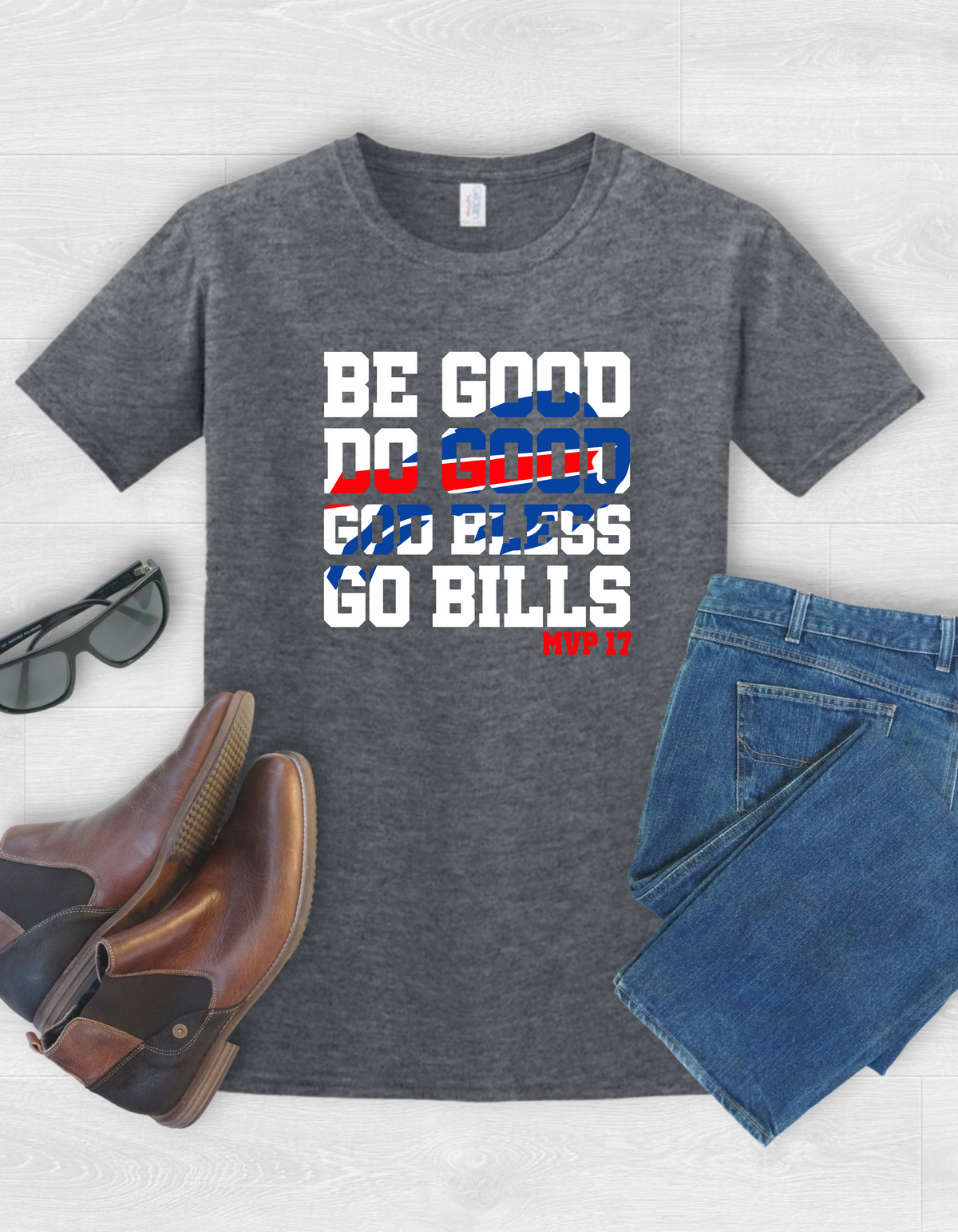 Be Good Do Good Unisex Softstyle T-Shirt | Buffalo Football | Buffalo Football Fan | Buffalo Football Colors Tee | Buffalo Fan Apparel