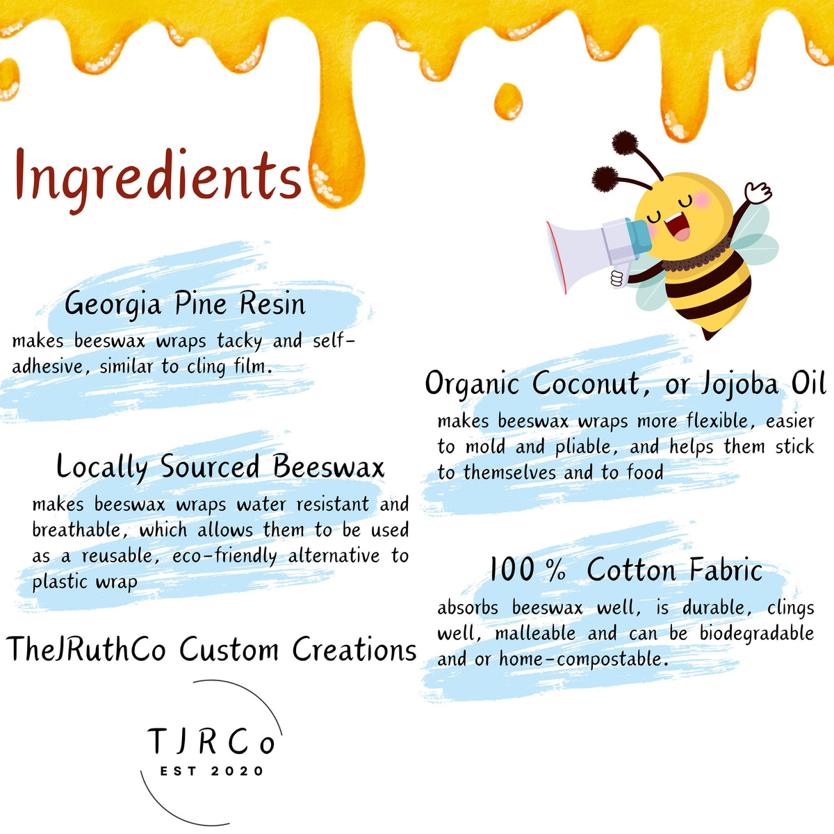 Reusable Biodegradable Beeswax Wrap