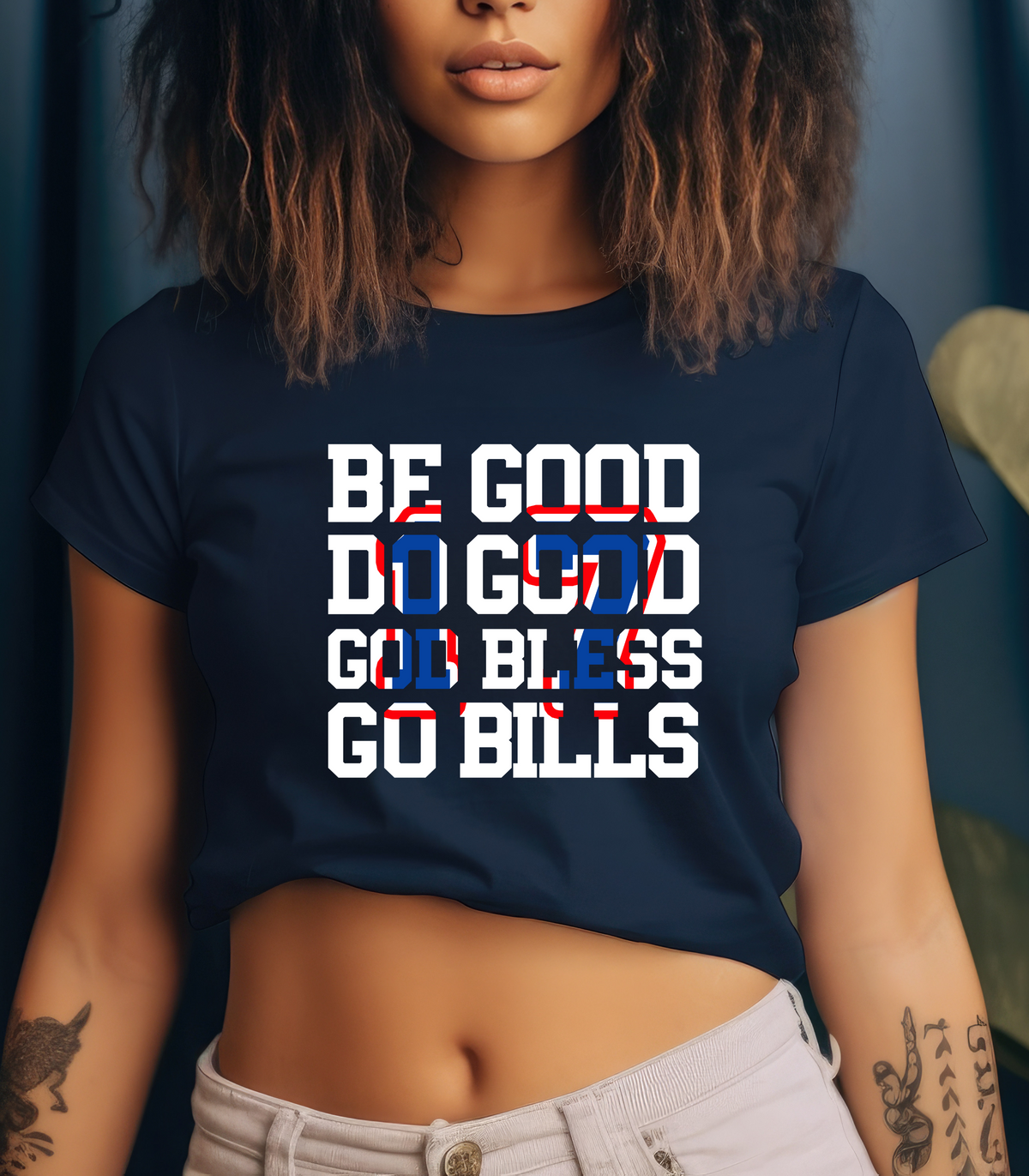Buffalo Football T-Shirt Be Good Do Good Crop Top | Buffalo Football T-Shirt Be Good Do Good Children's Shirt