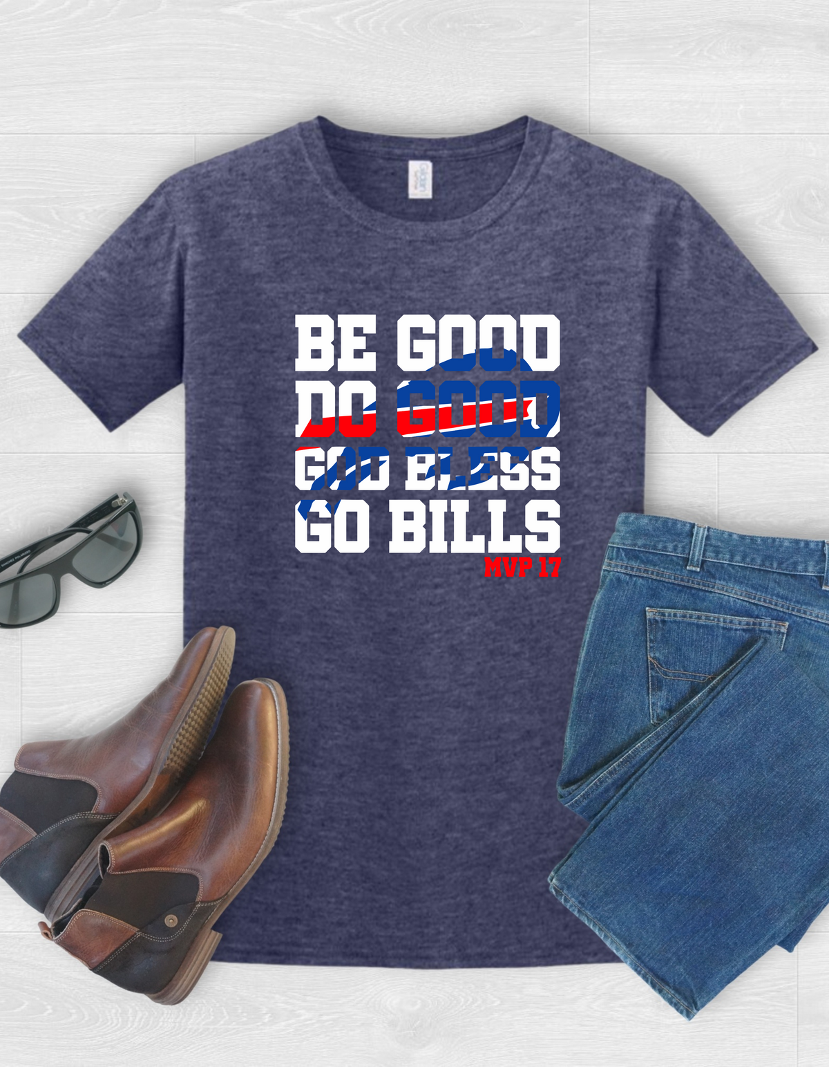 Be Good Do Good Unisex Softstyle T-Shirt | Buffalo Football | Buffalo Football Fan | Buffalo Football Colors Tee | Buffalo Fan Apparel