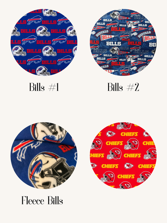 NFL & MLB Team Bowl Cover & Scrunchie Bow Set | Buffalo Bills + Select Teams