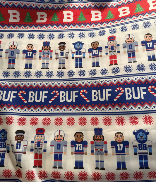 Limited Edition Buffalo Bills Nutcracker Stocking – Handmade WNY Stocking