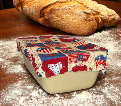 Reusable Stars & Stripes Loaf Pan Cover