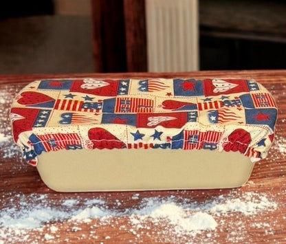 Reusable Stars & Stripes Loaf Pan Cover