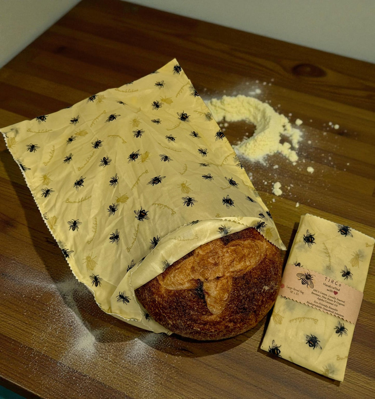 Reusable Beeswax Bags – 8 x 10, 12 x 15, 8 x 18 and 13 x 18 | Eco-Friendly Food Storage | Plastic-Free Snack, Produce & Bread Bags