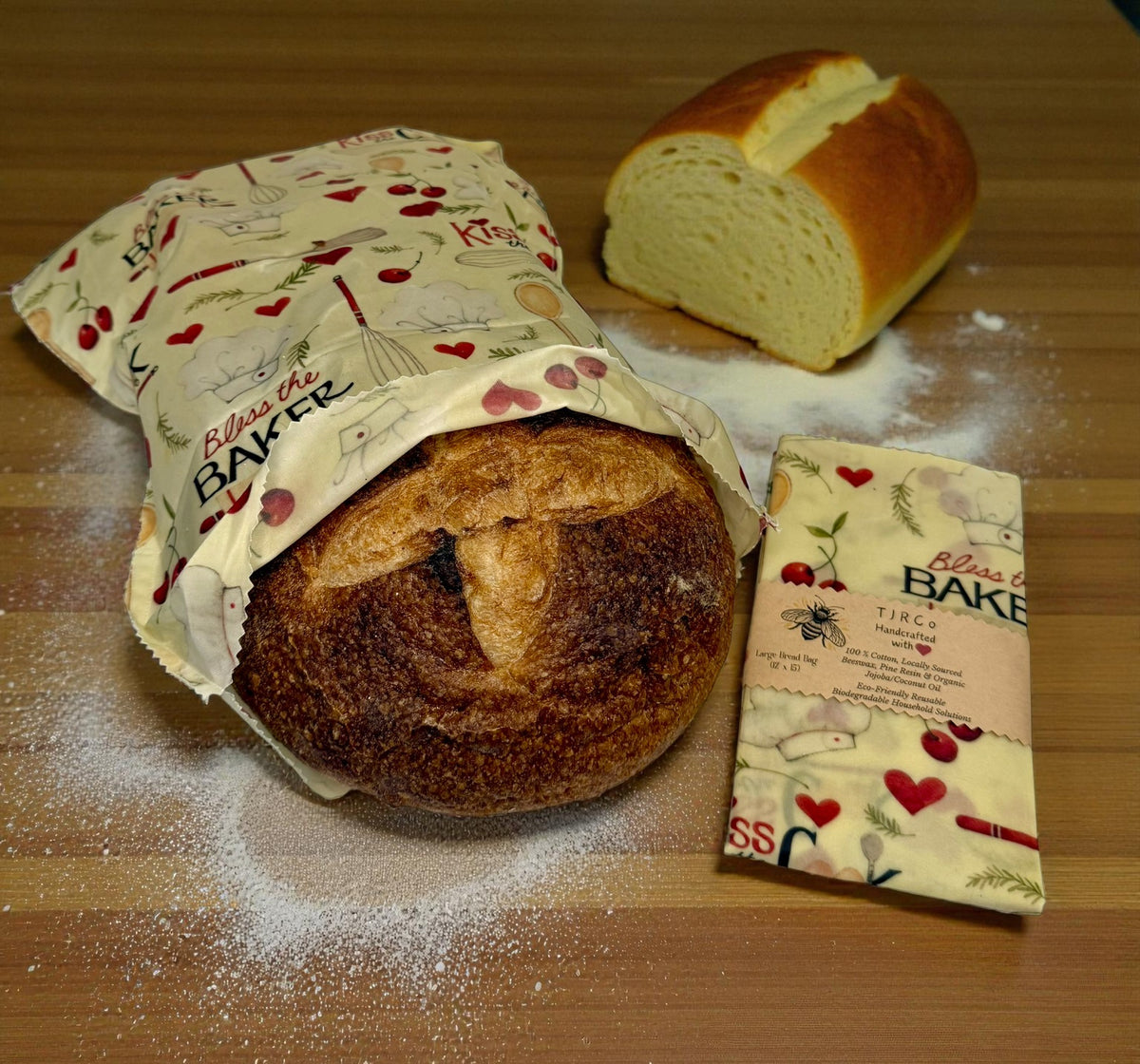 Reusable Beeswax Bags – 8 x 10, 12 x 15, 8 x 18 and 13 x 18 | Eco-Friendly Food Storage | Plastic-Free Snack, Produce & Bread Bags