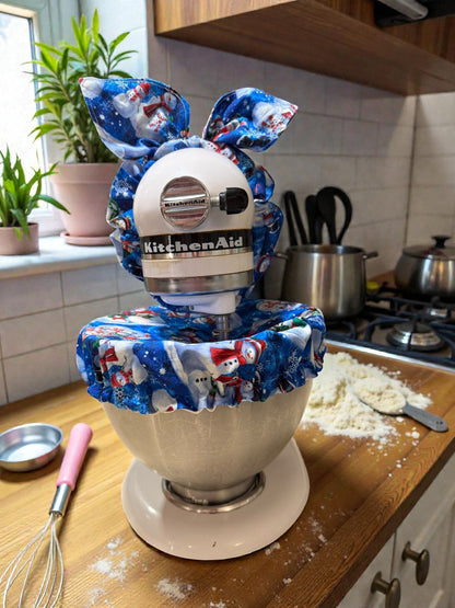 KitchenAid Mixer Bowl Cover & Scrunchie Bow Set | Reusable Fabric Bowl Cover