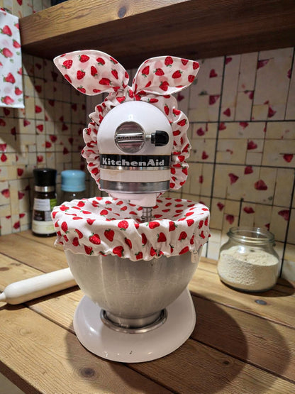 KitchenAid Mixer Bowl Cover & Scrunchie Bow Set | Reusable Fabric Bowl Cover