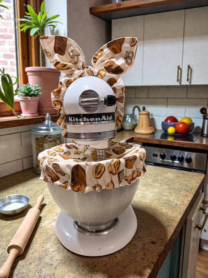 KitchenAid Mixer Bowl Cover & Scrunchie Bow Set | Reusable Fabric Bowl Cover